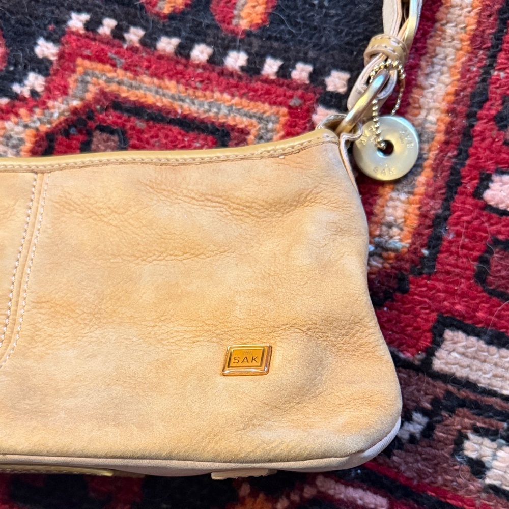 Y2K vintage baguette suede shoulder bag from The SAK